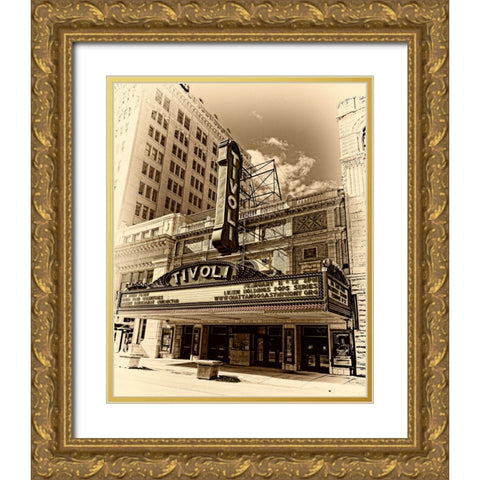 Scenic City 129 Gold Ornate Wood Framed Art Print with Double Matting by Lee, Rachel