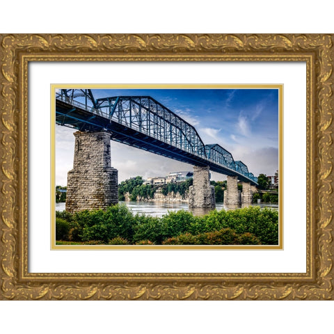 Scenic City 134 Gold Ornate Wood Framed Art Print with Double Matting by Lee, Rachel