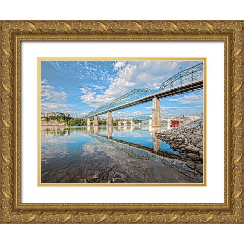 Scenic City 15 Gold Ornate Wood Framed Art Print with Double Matting by Lee, Rachel