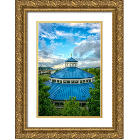 Scenic City 19 Gold Ornate Wood Framed Art Print with Double Matting by Lee, Rachel
