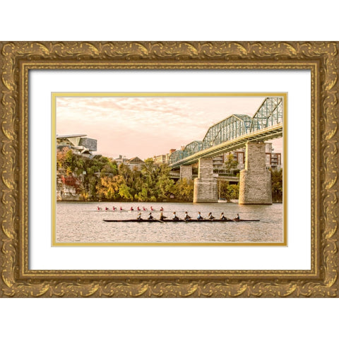 Scenic City 20 Gold Ornate Wood Framed Art Print with Double Matting by Lee, Rachel