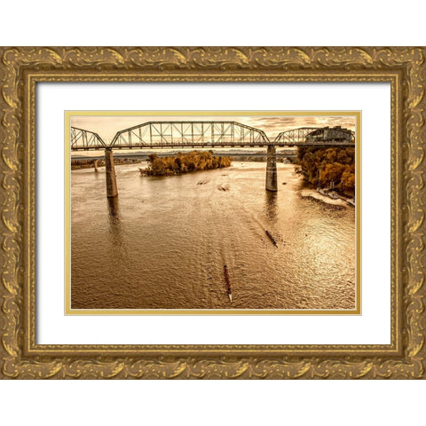 Scenic City 21 Gold Ornate Wood Framed Art Print with Double Matting by Lee, Rachel