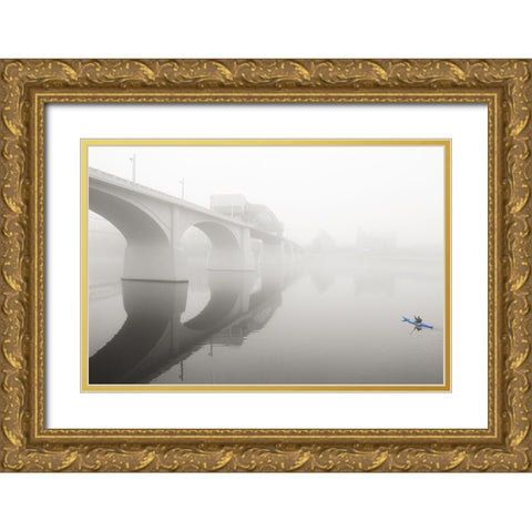 Scenic City 26 Gold Ornate Wood Framed Art Print with Double Matting by Lee, Rachel