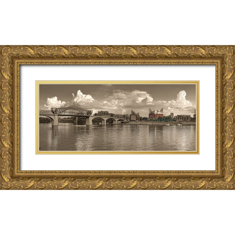 Scenic City 28 Gold Ornate Wood Framed Art Print with Double Matting by Lee, Rachel