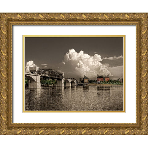 Scenic City 29 Gold Ornate Wood Framed Art Print with Double Matting by Lee, Rachel
