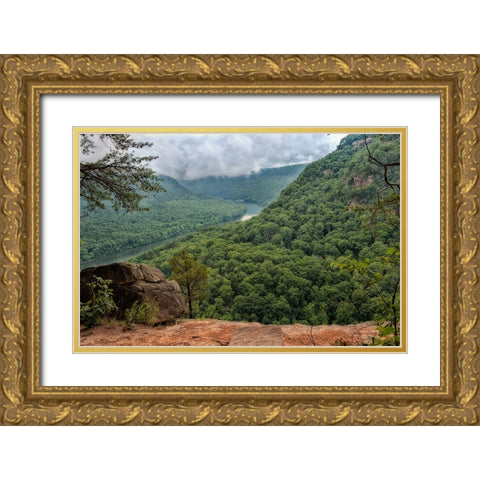 Scenic City 37 Gold Ornate Wood Framed Art Print with Double Matting by Lee, Rachel