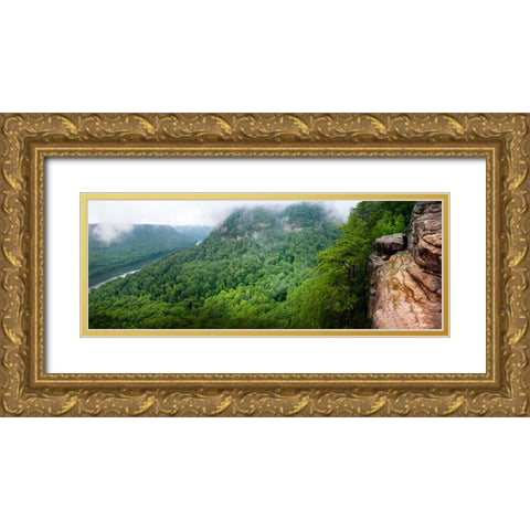 Scenic City 40 Gold Ornate Wood Framed Art Print with Double Matting by Lee, Rachel