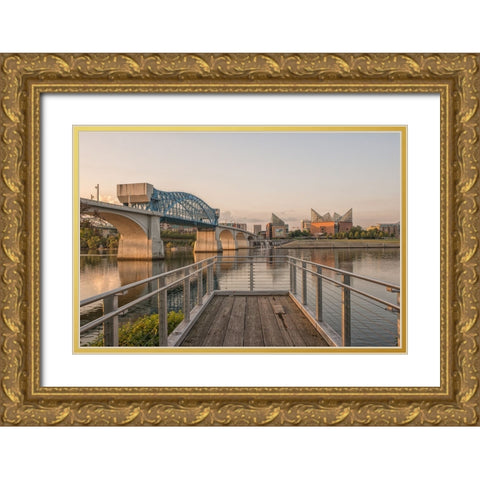 Scenic City 5 Gold Ornate Wood Framed Art Print with Double Matting by Lee, Rachel