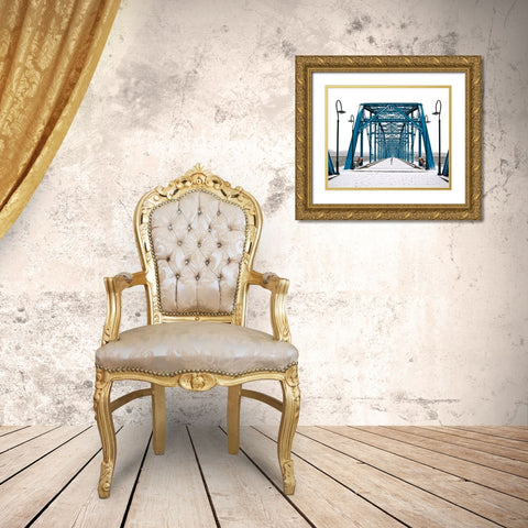 Scenic City 51 Gold Ornate Wood Framed Art Print with Double Matting by Lee, Rachel