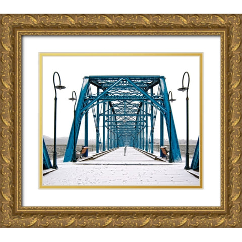 Scenic City 51 Gold Ornate Wood Framed Art Print with Double Matting by Lee, Rachel