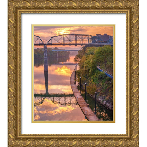 Scenic City 6 Gold Ornate Wood Framed Art Print with Double Matting by Lee, Rachel