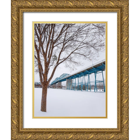 Scenic City 62 Gold Ornate Wood Framed Art Print with Double Matting by Lee, Rachel