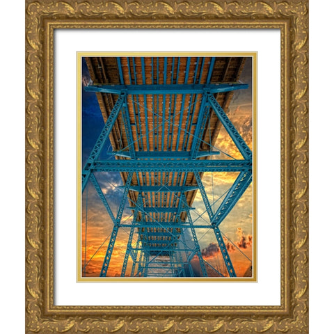 Scenic City 64 Gold Ornate Wood Framed Art Print with Double Matting by Lee, Rachel