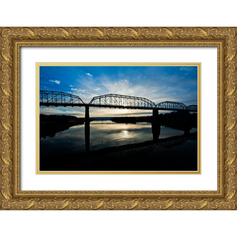 Scenic City 65 Gold Ornate Wood Framed Art Print with Double Matting by Lee, Rachel