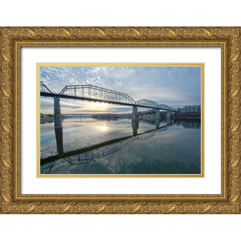Scenic City 70 Gold Ornate Wood Framed Art Print with Double Matting by Lee, Rachel