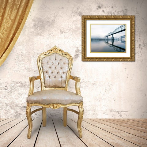 Scenic City 75 Gold Ornate Wood Framed Art Print with Double Matting by Lee, Rachel