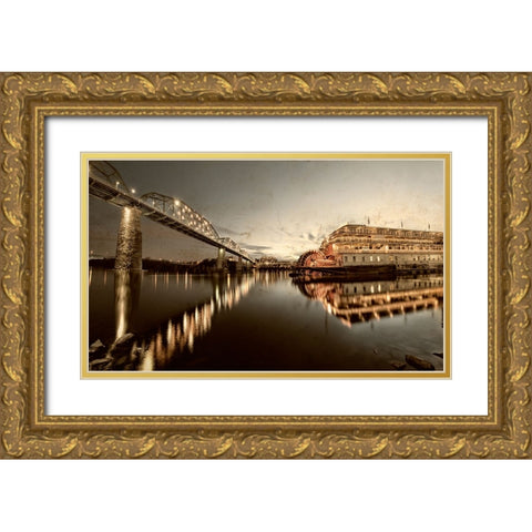 Scenic City 77 Gold Ornate Wood Framed Art Print with Double Matting by Lee, Rachel
