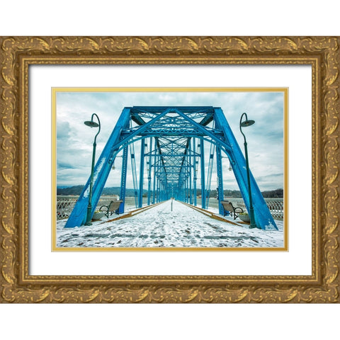 Scenic City 78 Gold Ornate Wood Framed Art Print with Double Matting by Lee, Rachel