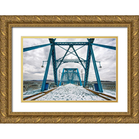 Scenic City 79 Gold Ornate Wood Framed Art Print with Double Matting by Lee, Rachel
