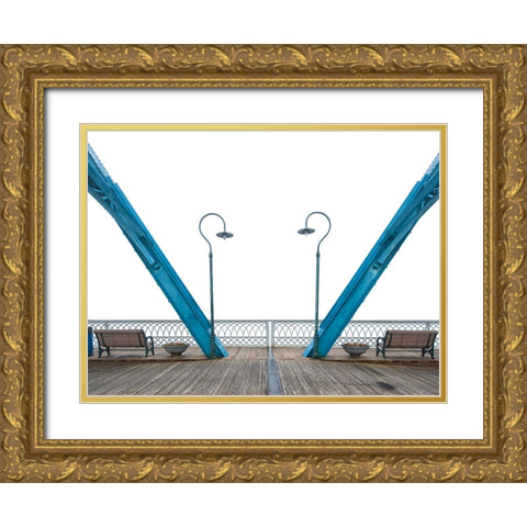 Scenic City 80 Horizontal Gold Ornate Wood Framed Art Print with Double Matting by Lee, Rachel