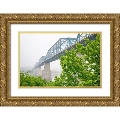 Scenic City 81 Gold Ornate Wood Framed Art Print with Double Matting by Lee, Rachel