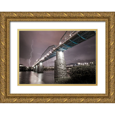 Scenic City 84 Gold Ornate Wood Framed Art Print with Double Matting by Lee, Rachel