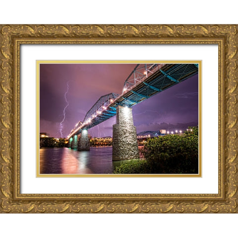 Scenic City 85 Gold Ornate Wood Framed Art Print with Double Matting by Lee, Rachel