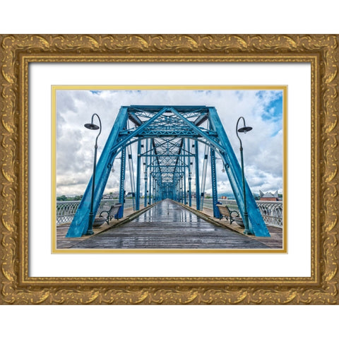 Scenic City 99 Gold Ornate Wood Framed Art Print with Double Matting by Lee, Rachel