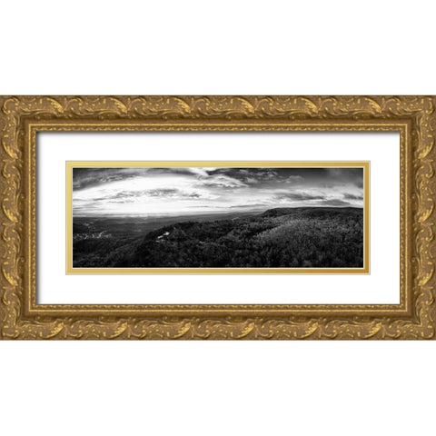 Signal Mountain Above Gold Ornate Wood Framed Art Print with Double Matting by Lee, Rachel