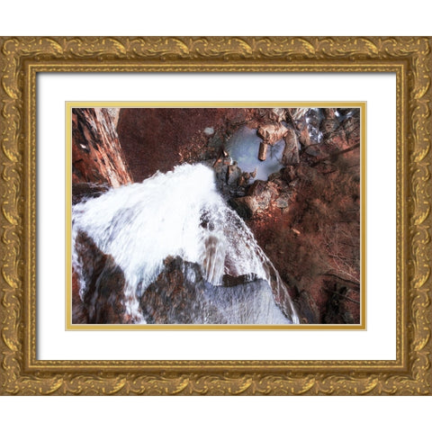 Signal Mountain Above 2 Gold Ornate Wood Framed Art Print with Double Matting by Lee, Rachel