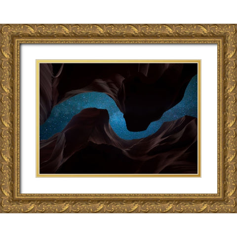 Sky 7 Gold Ornate Wood Framed Art Print with Double Matting by Lee, Rachel