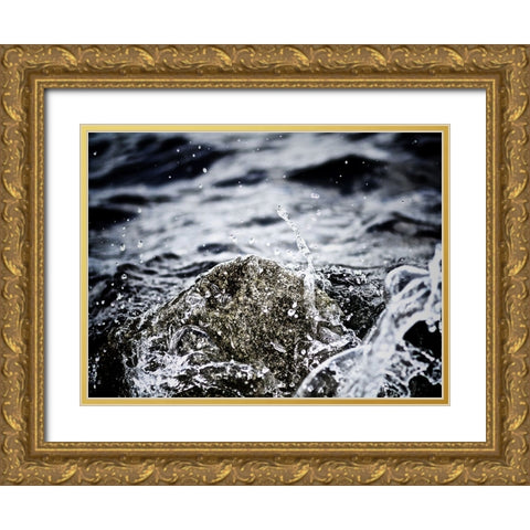 Stream 11 Gold Ornate Wood Framed Art Print with Double Matting by Lee, Rachel