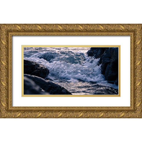 Stream 17 Gold Ornate Wood Framed Art Print with Double Matting by Lee, Rachel