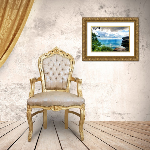 To Lookout Valley Gold Ornate Wood Framed Art Print with Double Matting by Lee, Rachel