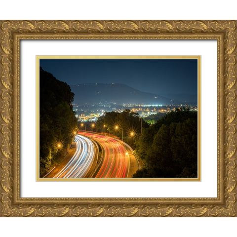 Traffic To Lookout Gold Ornate Wood Framed Art Print with Double Matting by Lee, Rachel
