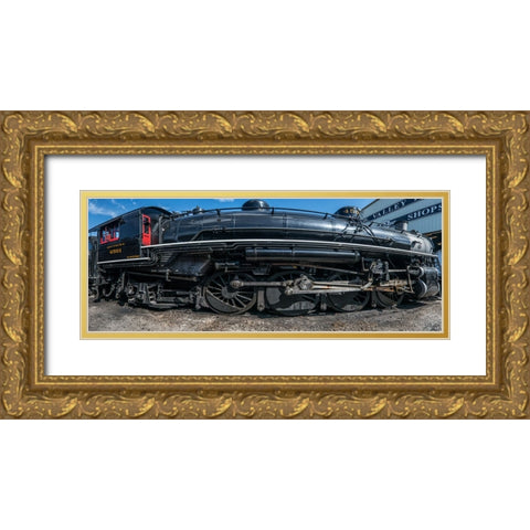 Train Detail 1 Gold Ornate Wood Framed Art Print with Double Matting by Lee, Rachel
