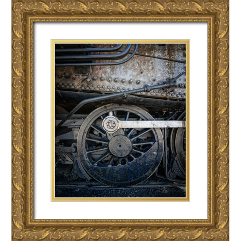 Train Detail 10 Gold Ornate Wood Framed Art Print with Double Matting by Lee, Rachel