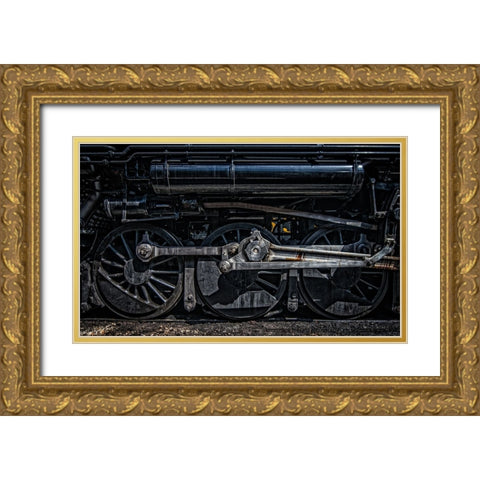 Train Detail 12 Gold Ornate Wood Framed Art Print with Double Matting by Lee, Rachel