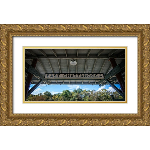 Train Detail 13 Gold Ornate Wood Framed Art Print with Double Matting by Lee, Rachel