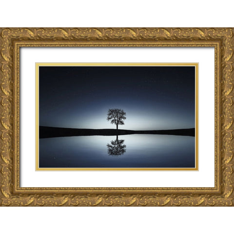 Trees 29 Gold Ornate Wood Framed Art Print with Double Matting by Lee, Rachel