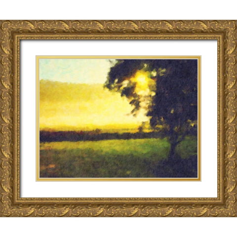 Trees 38 Gold Ornate Wood Framed Art Print with Double Matting by Lee, Rachel