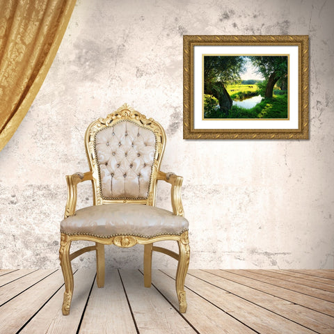 Trees 58 Gold Ornate Wood Framed Art Print with Double Matting by Lee, Rachel