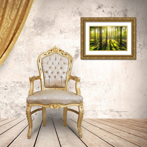 Trees 81 Gold Ornate Wood Framed Art Print with Double Matting by Lee, Rachel