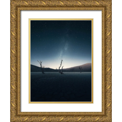 Trees 97 Gold Ornate Wood Framed Art Print with Double Matting by Lee, Rachel