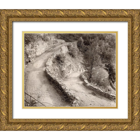 W Road 1900 Gold Ornate Wood Framed Art Print with Double Matting by Lee, Rachel