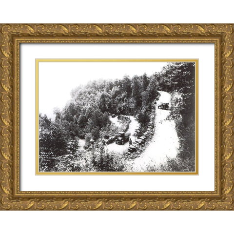 W Road 1920 Gold Ornate Wood Framed Art Print with Double Matting by Lee, Rachel