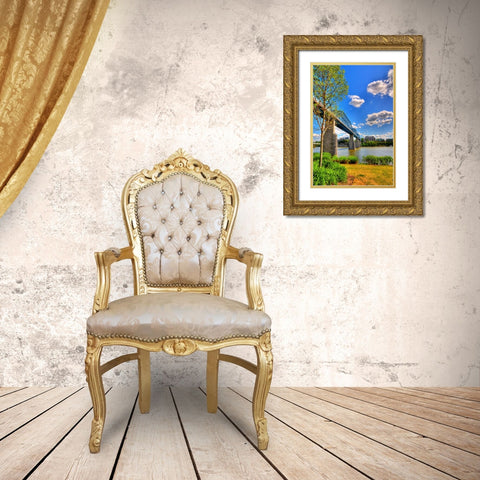 Walnut Bridge From Coolidge Gold Ornate Wood Framed Art Print with Double Matting by Lee, Rachel