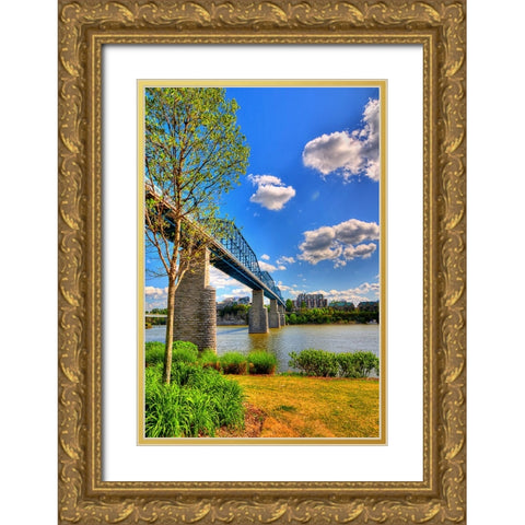 Walnut Bridge From Coolidge Gold Ornate Wood Framed Art Print with Double Matting by Lee, Rachel