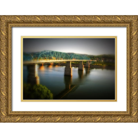 Walnut From Hunter Gold Ornate Wood Framed Art Print with Double Matting by Lee, Rachel