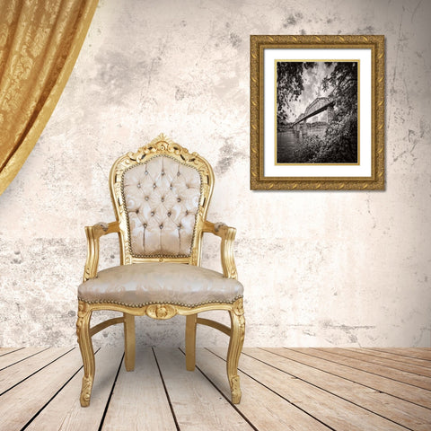 Walnut From South BW Rugged Gold Ornate Wood Framed Art Print with Double Matting by Lee, Rachel